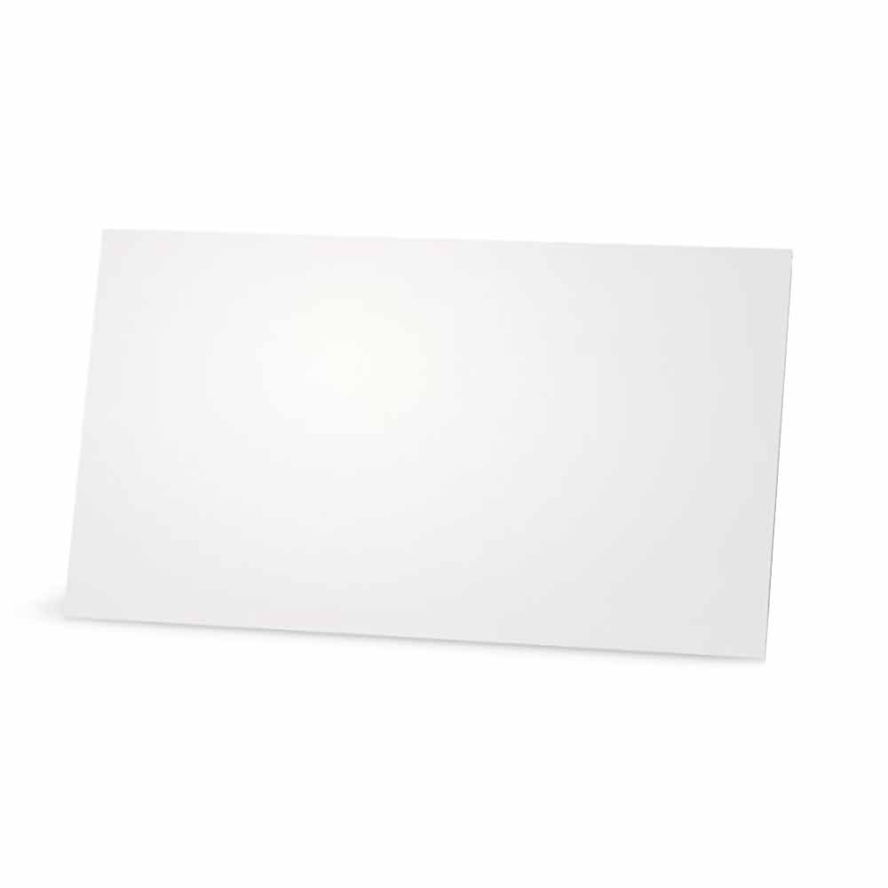 White Place Cards - Flat or Tent Style - 10 or 50 Pack - Solid Color Placement Table Name Dinner Seat - Stationery Party Supplies - Any Occasion Event or Holiday (50, Flat Style)
