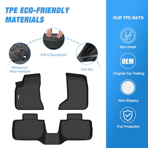 Image of Nilight TPE Floor Mats for Dodge Charger AWD Chrysler 300 AWD