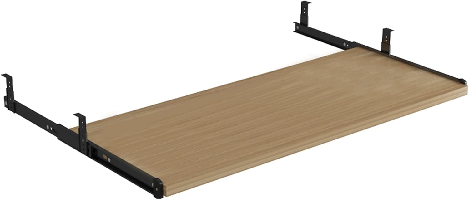 KORELI Wooden Keyboard Tray Under Desk with Slide Rail