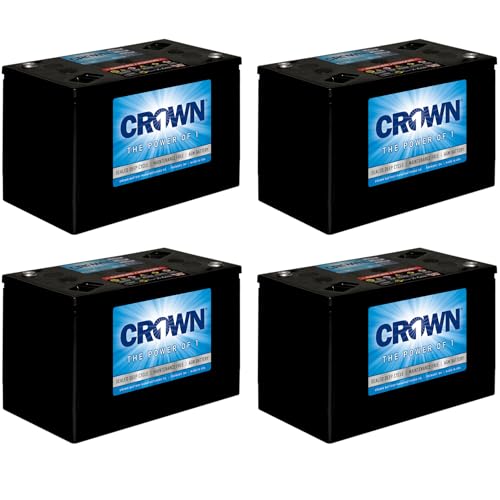 Crown 6CRV215 6V AGM Deep Cycle Battery 4-Pack