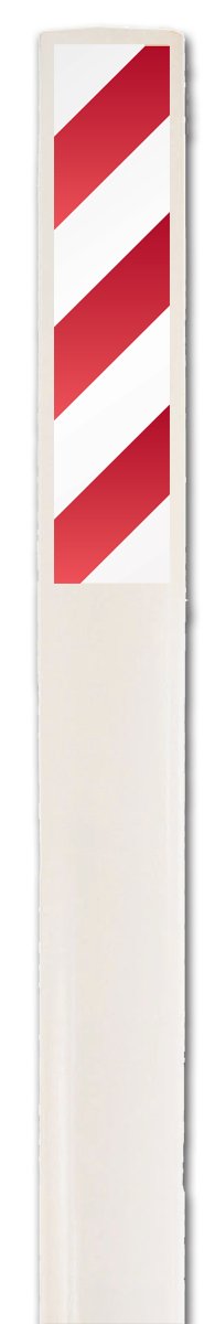 Flexible Marker Stake, Legend"(Blank)", Red/White on White