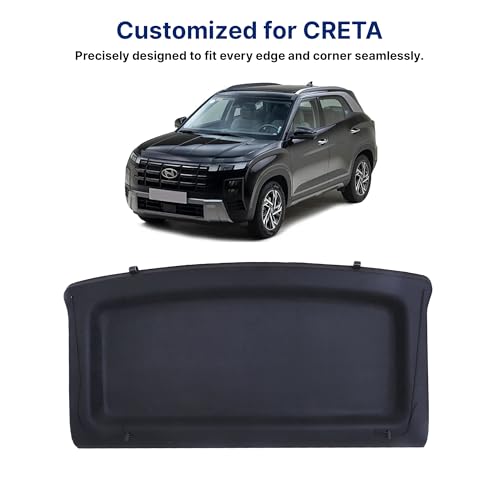 Image of Car Parcel Tray Diggi Luggage Tray in Perfect Fitting Compatible (Creta Parcel Tray)| Does not fit with The Wiper Model on The Back Glass