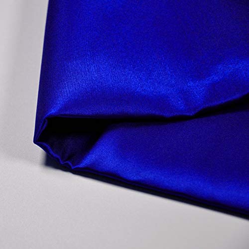 Charmeuse - Tela satinada azul real, 152 cm de ancho, sedosa, para bodas, novias, decoración, moda, manualidades de ropa por 1 yarda