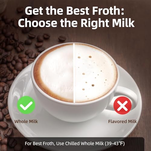 Chefavor Milk Frother Electric,4 in 1 Milk Frother and Steamer,14OZ Warm and Cold Foam Maker,Milk Warmer for Coffee,Cappuccinos,Macchiato