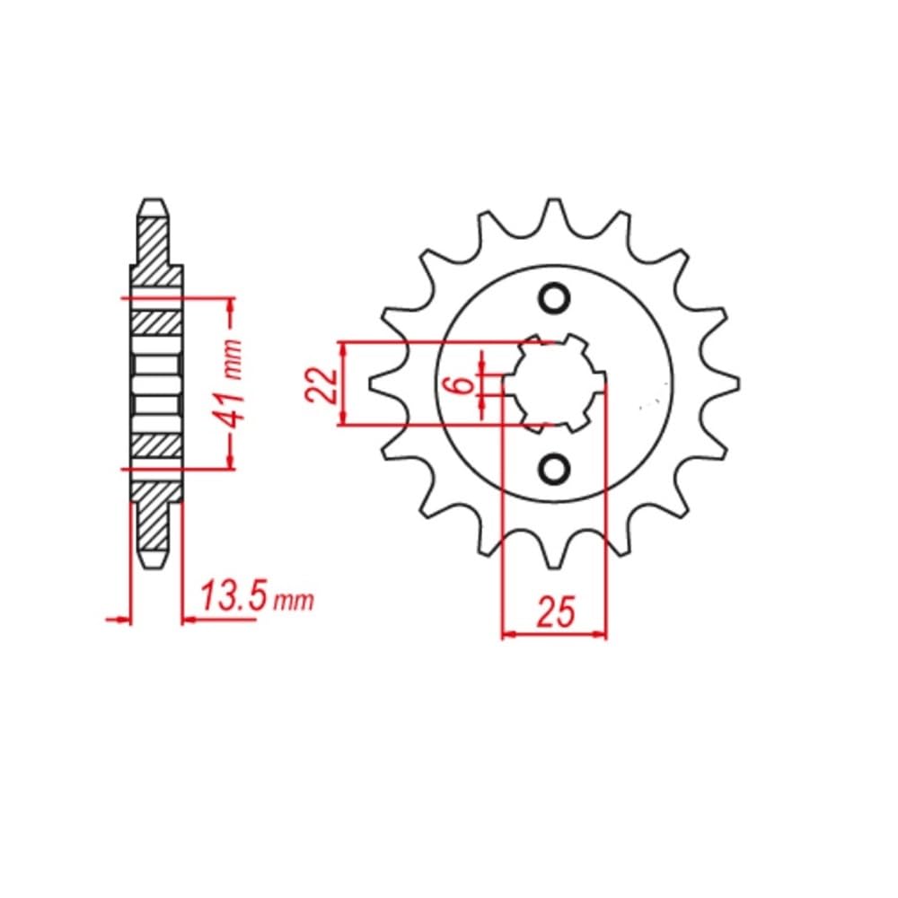 Pignone 525 adatto for Honda CBR400 VT600 XL600V 15T
