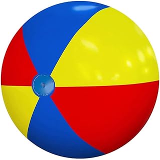 BESPORTBLE Bola de Bola de Praia Grande Bolas de Piscina Engraçada de Design Colorido Gigante Bola de Praia Bola de Bola de Praia de Praia Bola Espessa Bola Inflável (100 Cm Antes de