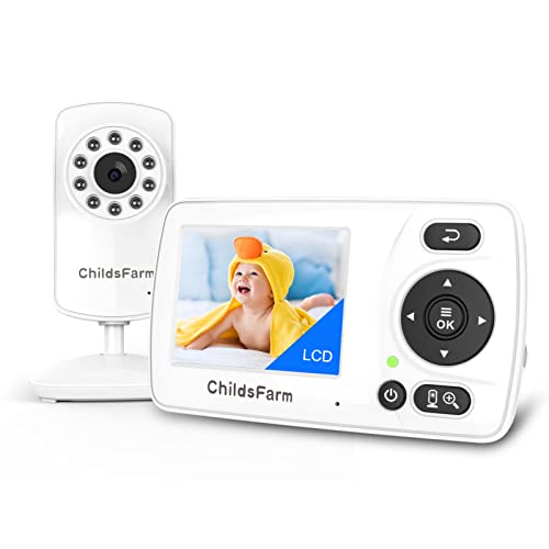 ChildsFarm Portable Baby Monitor with Camera and Audio, No WiFi Baby Monitor Camera, Video Baby Monitor with Screen, Night Vision, VOX, Crying Detection, Plug & Play, Gift Ideas…