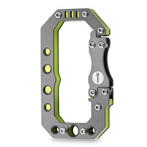 WINGOO Stainless Steel Key Chain Quickdraw Carabiner Anti-lost Key Chain Climbing Carabiner Backpack Buckle (Green)