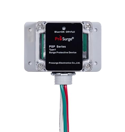 ProSurge PSPE120SPNG11/T1 Whole House Surge Protector,Panel Device, 1-Phase, 4-Wire for 120/240V, 25kA,IEC 61643-11 and UL1449 4rd Edition