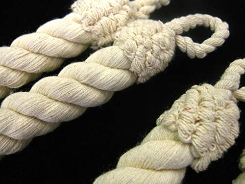 Penbrice Interiors 1 Pair of Natural Cotton Rope Curtain Tie Backs Tiebacks