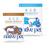Native Pet Beef Bone Broth for Dogs (9.5 oz) & Probiotic for Dogs (16.4 oz.) - Dog Food Topper for Picky Eaters and Dog Probiotic Powder + Prebiotic + Bone Broth Powder for Dog Digestive Issues