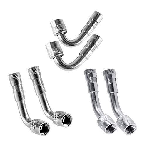 6 PCS Metal Valve Stem Extenders 45 Degree 90 Degree 135 Degree schrader valve extender Universal Valve Stem Extensions for Dual Wheels Passenger Cars, Stroller, RV, Motorcycles, Bicycles, Trailers by YIENAKFUN - Used condition - Image 5