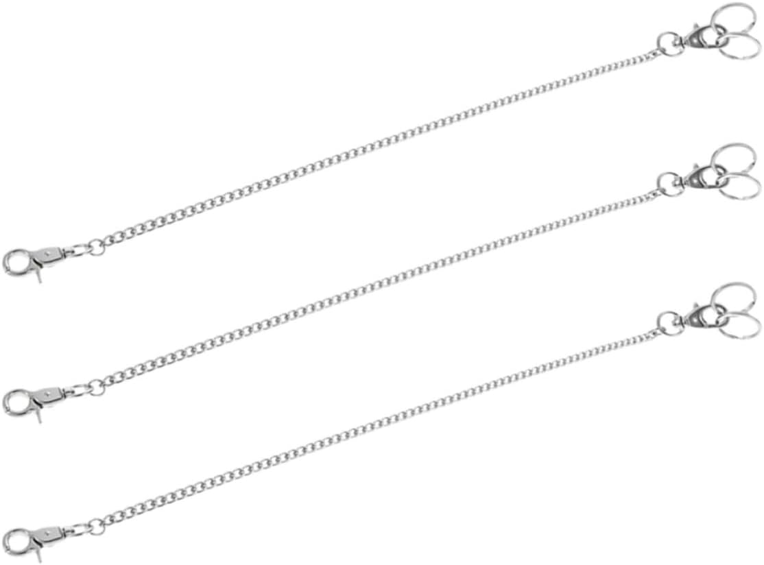 GANAZONO Stainless Steel Pocket Watch Chain 3pcs Decorative Jeans Accessory