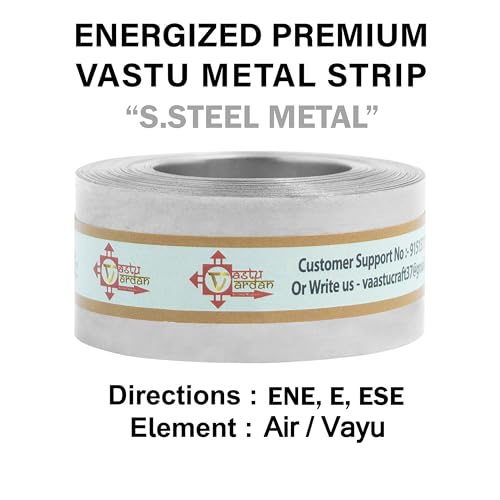 Image of Stainless Steel Strip | 1 INCH | Pack of 1 | Strip for Vastu Remedy | Width-25mm, Thickness-0.2mm, Length-100 Feet Approx | Vastu Remedy for Toilet and Entrance Correction |
