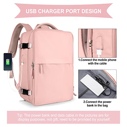 coowoz Mochila de viagem feminina masculina aprovada por companhias aéreas para laptop mochila espor