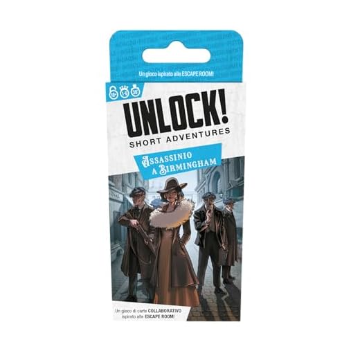 Asmodee: Unlock! Short Adventures: Assassinio a Birmingham, Gioco da Tavolo di Enigmi, 10+ Anni, 1-6 Giocatori, Edizione in Italiano