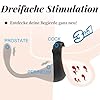 Vibrerende penisring met anale plug - SEXY SLAVE Caden, 3-in-1 verstelbare cockring met afstandsbediening, 10 frequenties anale vibrators en perineum stimulator, seksspeeltje voor mannen, zwart - Afbeelding 3