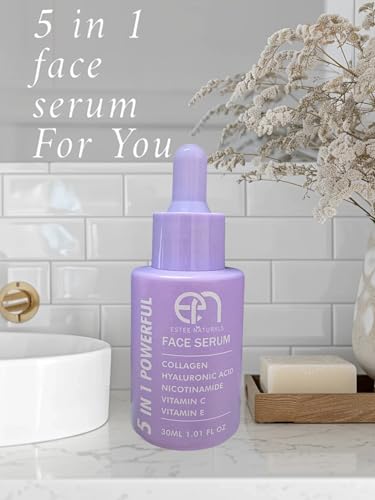 Estee Naturals Face Serum, Collagen, Hyaluronic Acid, Nicotinamide, Vitamin C, Vitamin E, 30mL - Image 3
