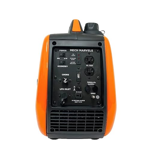 Mech Marvels Super Quiet 2000 Watt Portable Dual Fuel Inverter Generator, Carb Compliant, Clean Sine Wave MM2000DFI - Thumbnail 3
