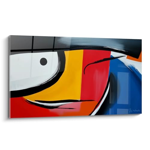 Tableau abstrait coloré pour réveiller un mur blanc avec une décoration haut de gamme