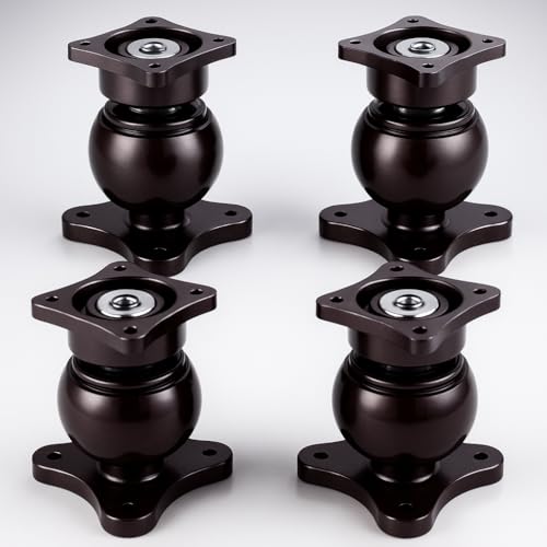 Image of Elite Heavy Duty Wall Mounted Magnetic Door Stopper Catcher, Size 5 Number, for Main Door, Bed Room Door, and All Other Type Doors Protection, Pack of 4 (Brown)