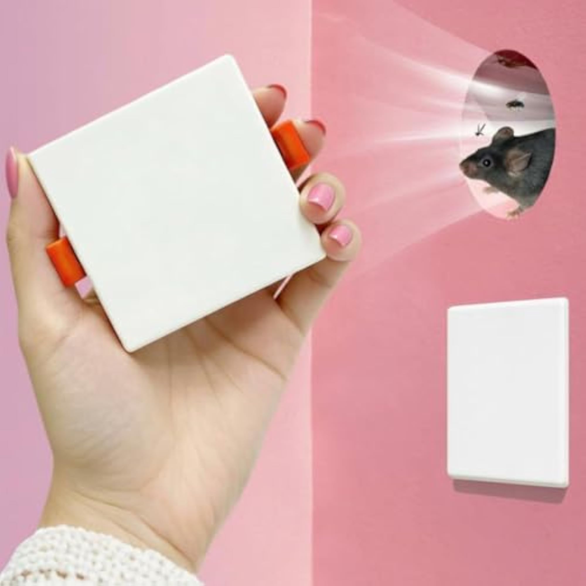 Decorative Square Wall Hole Cover Dustproof Air Vent Plug Silver
