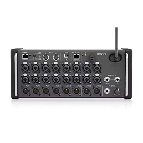 Mezclador de audio XR16 XR18 MR18 Consola de grabación de estudio de mezcla digital profesional de 16 18 canales Dj Studio Wifi Mezclador digital Mesa de mezclas de DJ ( Color : Nero , Size : MR18 )