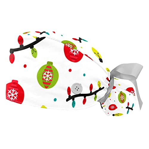 Chapeaux de travail JDEZ motifs de Noël pour hommes femmes avec élastique