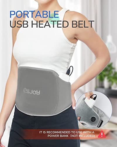 Usb Heating Pad For Back Cramps Pain Relief, Alljoy Cordless Heating Pad With Usb Connector For Travel, Car, Portable Heating Pad With Power Bank Pocket, 24.4"X 9" #TOP5