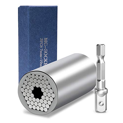 Universal Socket Tools Gifts for Men Universal Socket Wrench Universal Socket Grip (7-19mm) Valentine's Day Gifts for Him Husband Boyfriend Boyfriends Dad Women