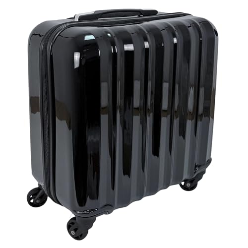 COSHANO Maleta Trolley Equipaje de Mano Comercial piloto Medico Maletin con 4 Ruedas 360 y con 3 Compartimientos (Negro) - imagen 6