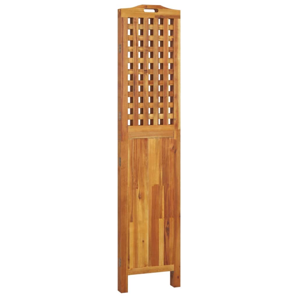Divisorio in legno massiccio di acacia, 3 pezzi, 121,5 x 2 x 180 cm, paravento pieghevole per privacy e privacy in soggiorno