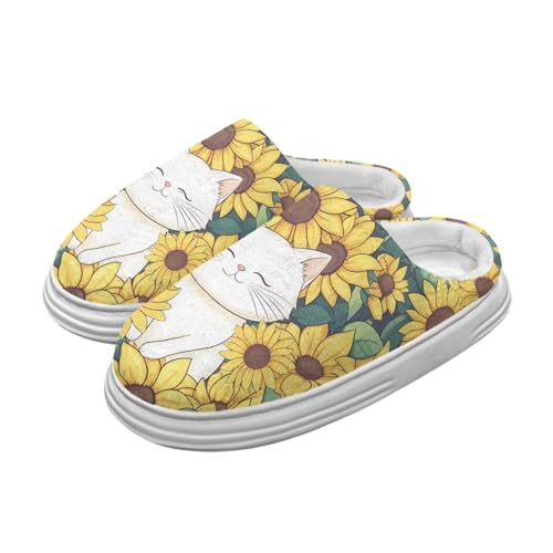 Non Slip House Slippers for Women Soft Plush Warm Slip-on Casual Slippers Cozy Indoor Outdoor Thick-soled Shoes