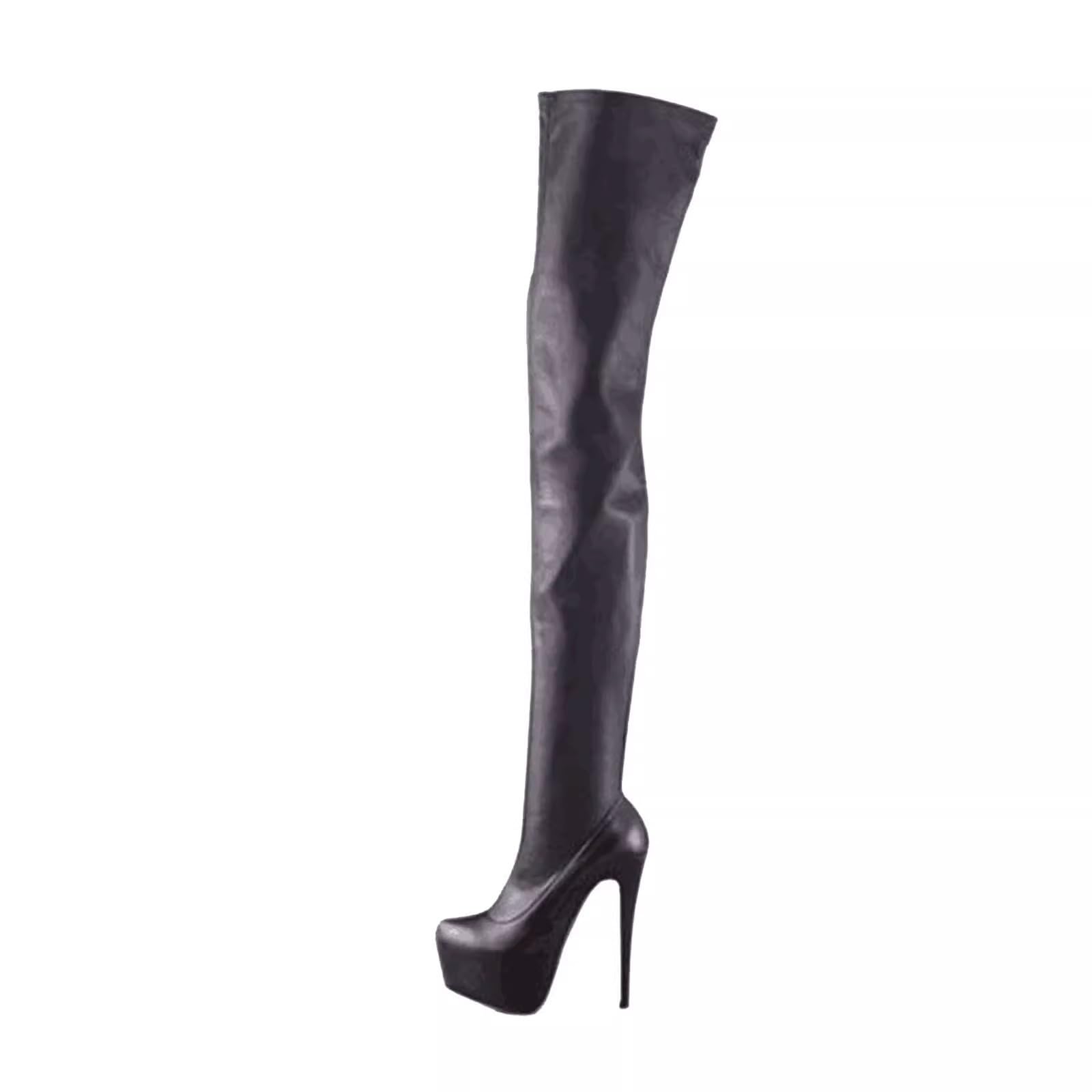 White Black Thigh high boots Womens leopard Zebra Print Lime green Stiletto heel Platform Newspaper Over the knee