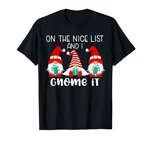 Divertente Gnomo Camicia Di Natale Tre Gnomi Gnomi Amante Gnome Maglietta