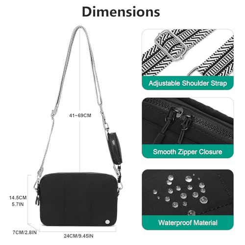 Image of JEEHAN Quilted Crossbody Bags for women Designer Shoulder Handbags Small Purse