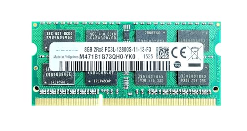 Image of 8GB DDR3L 1600MHz Laptop RAM - PC3L-12800S 204-Pin SODIMM 1.35V CL11 Laptop Memory Upgrade, Compatible Replacement for Samsung Part M471B1G73QH0-YK0