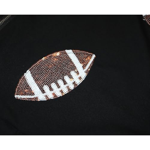 Womens Game Day Sweatshirts Football Sequin Hoodies Long Sleeve Shirts - image 6