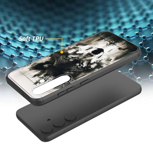 smauncucn for Galaxy S24 Plus Case,Soft TPU Slim Fashion Anti-Fingerprint Non-Slip Protective Phone Case Cover for Samsung Galaxy S24 Plus (6.7") 2024,Wolf in the Forest - image 2