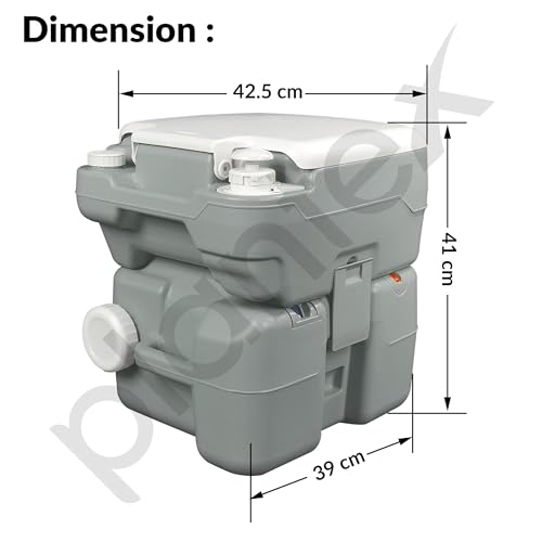 Image of Plantex High Density Polyethylene (HDPE) Piston Pump /for Adult /Elderly /Portable Toilet for Indoor and Outdoor Camping with Bidet Jet Spray /Travel Friendly with 10 Liters Water Tank - Pack of 1 (Grey)