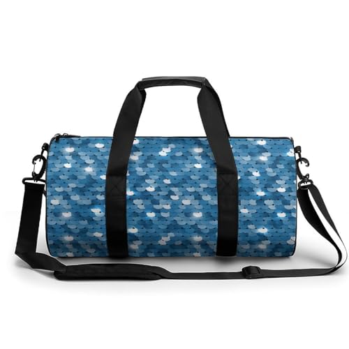 Gym sac de voyage à paillettes brillant cylindrique grand volume