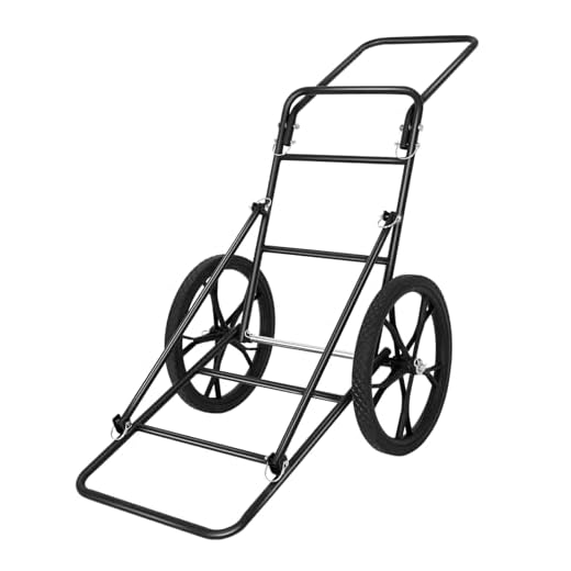 Deer Cart, 500 LBS Folding Deer Game Cart Hauler with 17'' Big Wheels, Heavy-Duty Metal Frame, Ergonomic Handle, Hunting, Camping, Fishing & Hiking