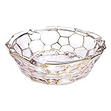 Le cendrier en verre est fait de verre de haute qualité, lisse, stable et ferme. L'ensemble du corps est translucide, finement découpé et poli à la main.