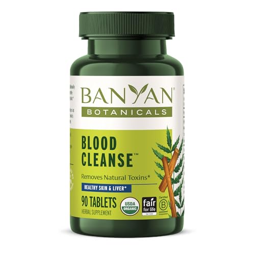 Banyan Botanicals Organic Blood CleanseClear Skin Supplement with Neem & ManjisthaNatural Liver Detox & Lymphatic DrainageInternal Skin Purifier & Circulation Support90 TabletsUSDA Organic*