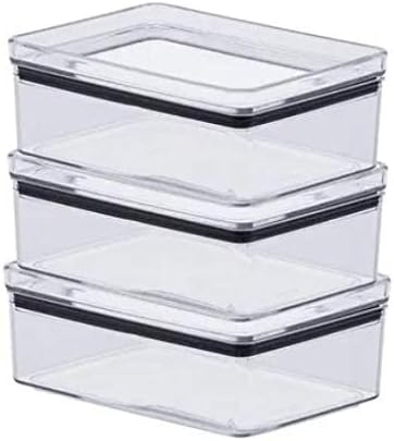 Kit 3 Potes Herméticos Porta Frios 770ml Empilháveis