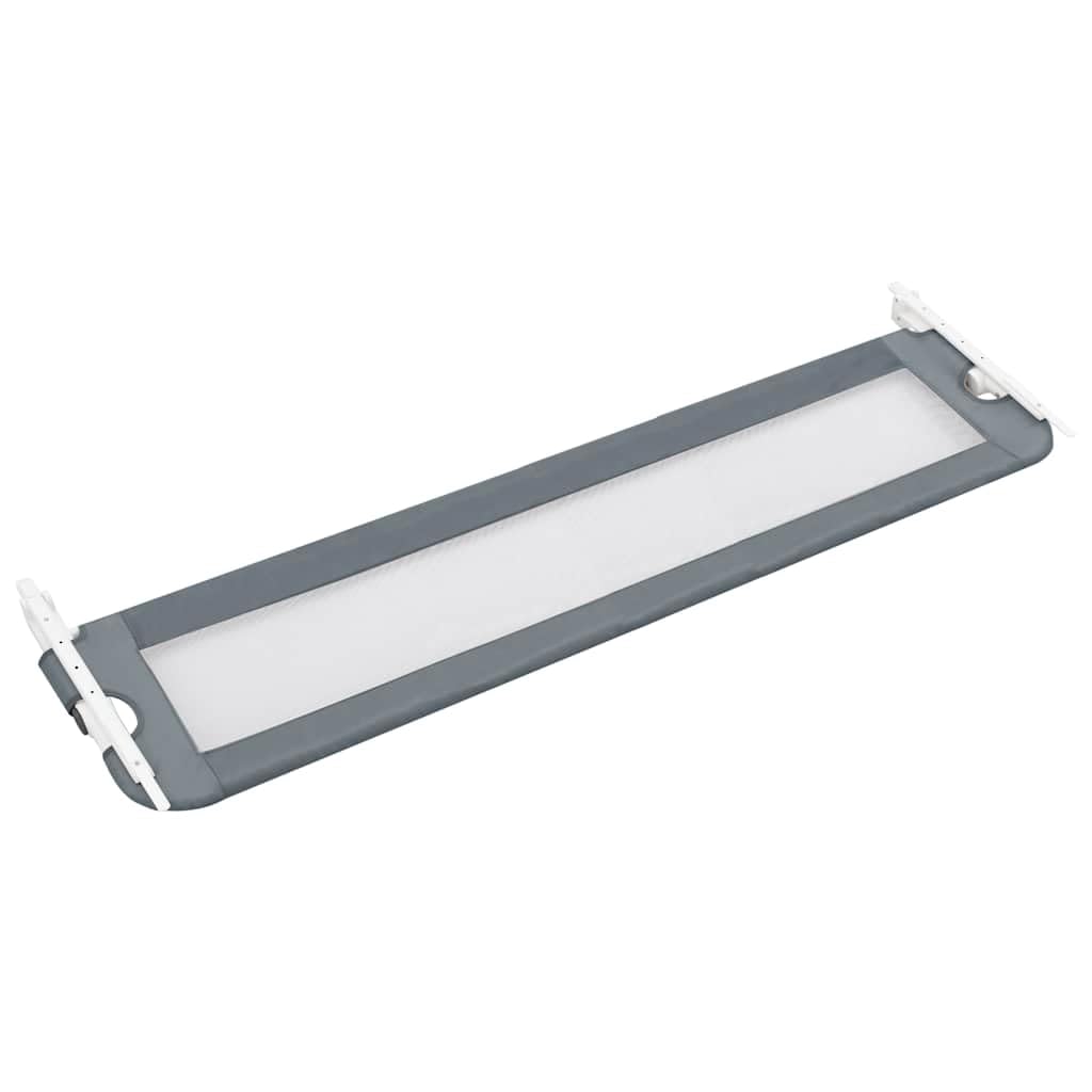 vidaXL Barrière de Sécurité de Lit Enfant Rail de Lit Pliable 180x42 cm Polyester Gris