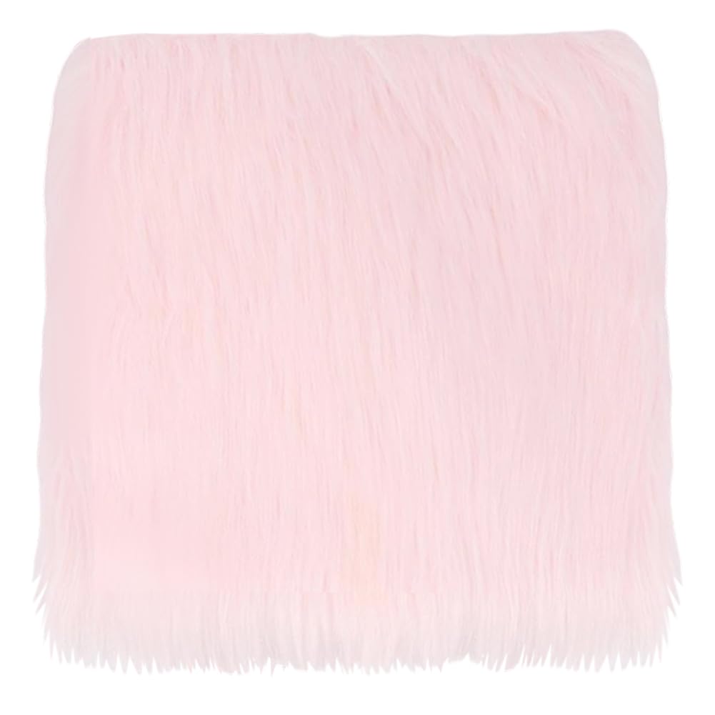 CREATCABIN 12 Inch Square Small Plush Area Rug Pink School Locker Rugs Fluffy Area Carpet with Non Slip