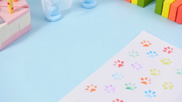 Dog Paw Print Stamp Self Inking Teacher Mini Colorful Stamp Party Favors Assorted Set for Classroom Party Educational Learning Activities(36 Pieces)
