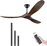 🌊【ventilador de techo negro de 52 pulgadas】proporcionaremos un video de instalación. Diámetro del ventilador: 52 pulgadas (132 cm); con dimensiones de tirantes de 4 pulgadas (10 cm), 10 pulgadas (25 cm) y 24 pulgadas (60 cm) para coincidir con diferentes alturas del techo. Al mismo tiempo, nuestros productos se pueden instalar en techos inclinados de menos de 30 grados.