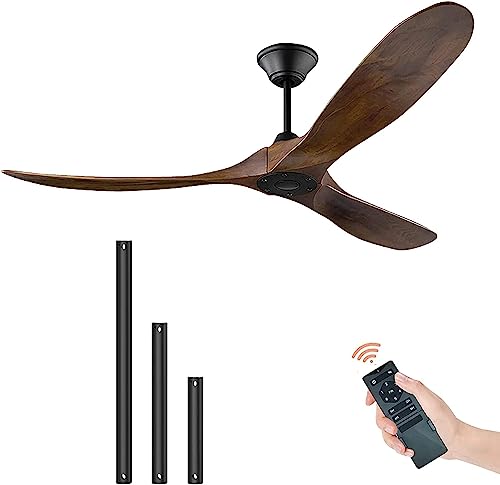 Mosstena Deckenventilator Holz Dunkel, Schwarz H3811078